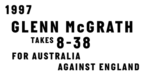 Glenn McGrath takes 8-38