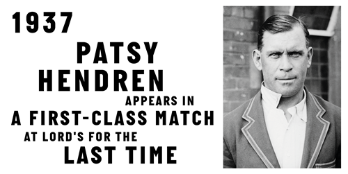 Hendren appears in last first-class match at Lord's