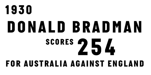 Donald Bradman scores 254 for Australia 