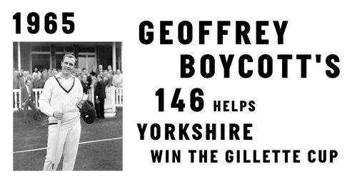 Boycott's 146 helps Yorkshire win Gillette Cup 