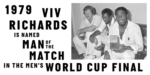 Richards is named Man of the Match in the World Cup Final