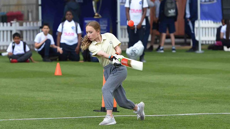 MCC Community kids playing cricket.